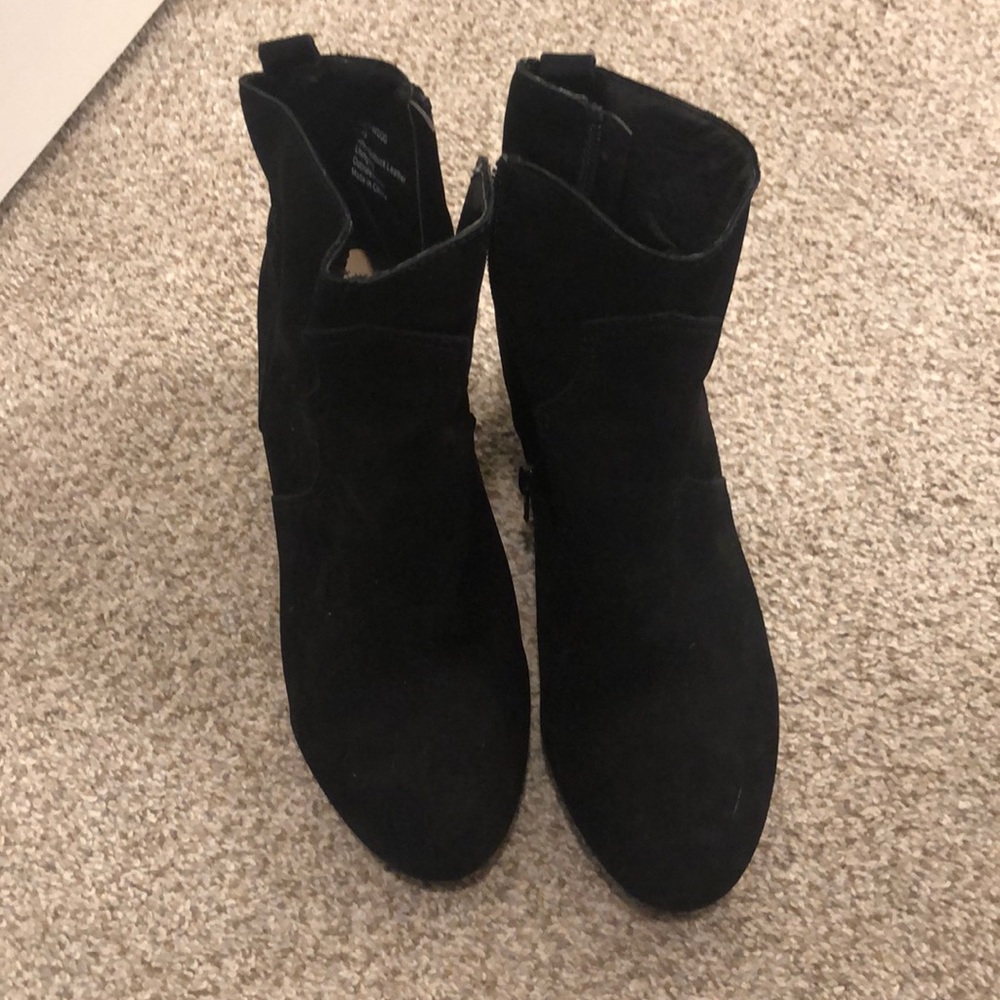 Sole society black suede booties